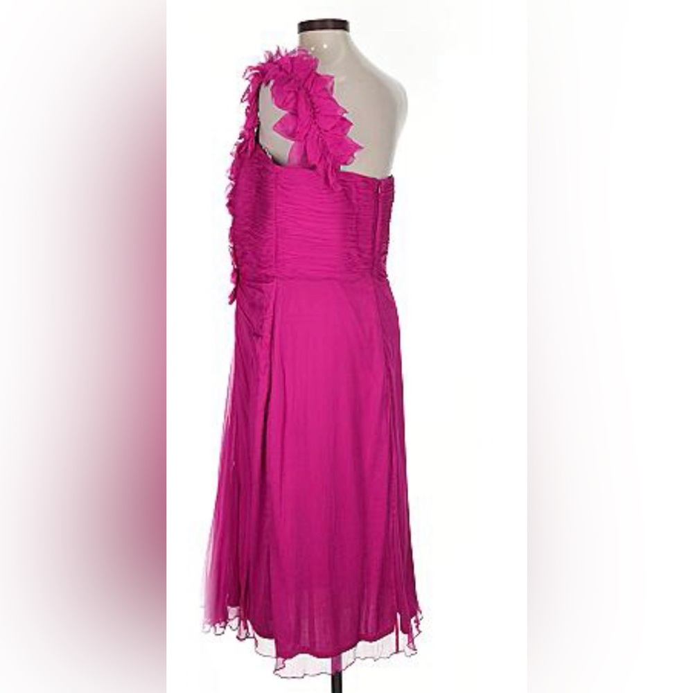 One-Shoulder Tadashi Collection Saks Fifth Avenue Pink Dress Cocktail Sz 12 NWT - Picture 3 of 15